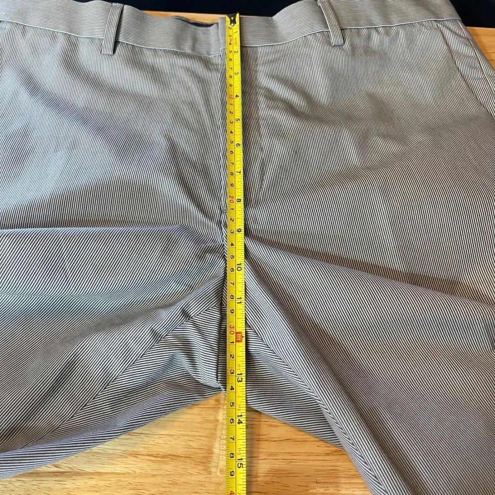 Banana‎ Republic Mens 34x30 Non-Iron Tailored Slim Fit Blue Micro Stripe Pants